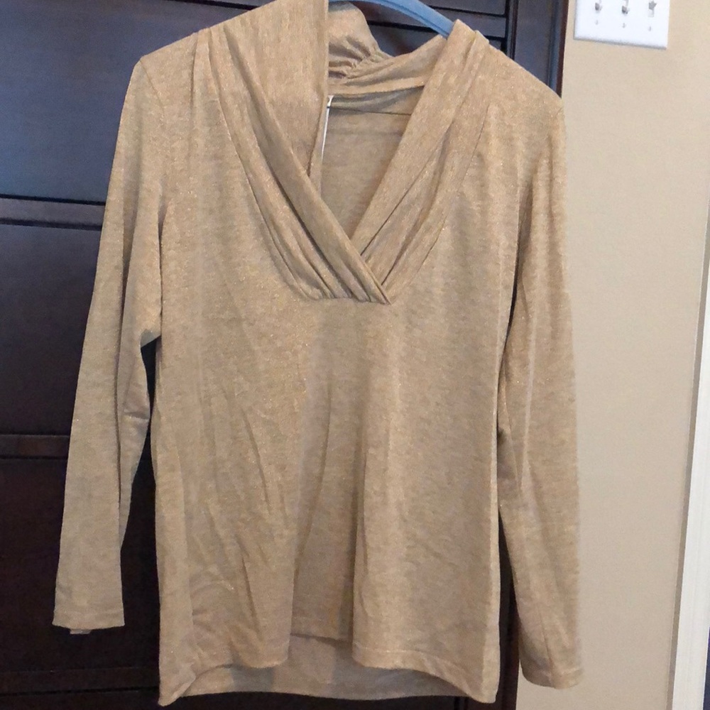 Gold shimmer top